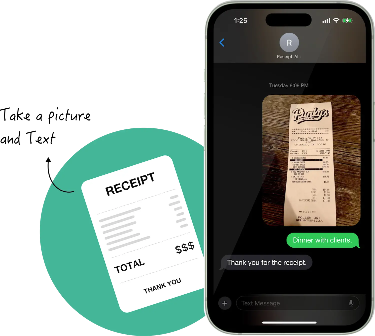 Receipt-AI: Take a picture and Text